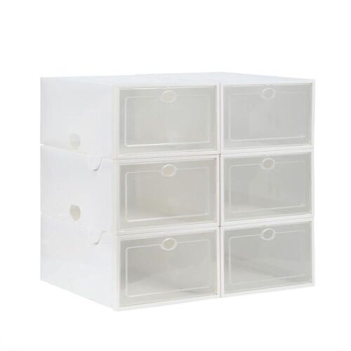 Zimtown Clear Plastic Stackable Shoe Storage Boxes, 36pcs - Lot 551