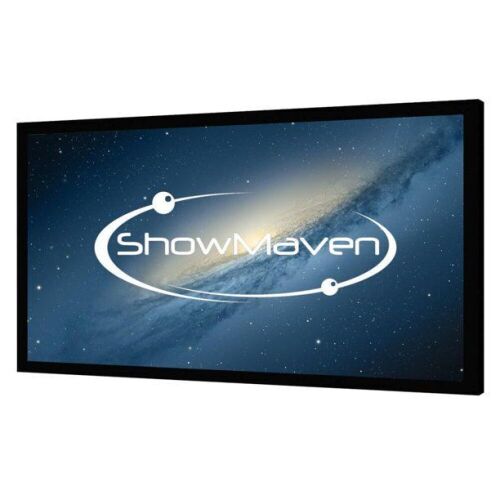 ShowMaven 100in Fixed Frame Projector Screen, Diagonal 16:9, Active 3D 4K Ultra HD - Lot 614
