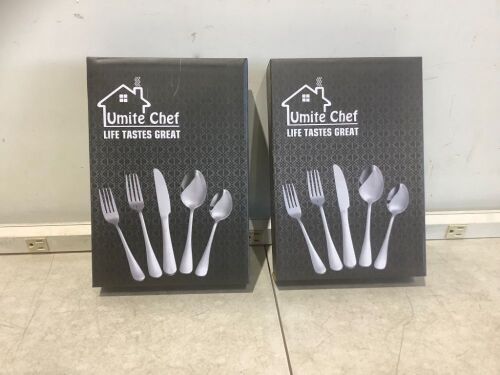 Lot of (2) Umite Chef 40 Piece Flatware Set for 8  - Lot 616
