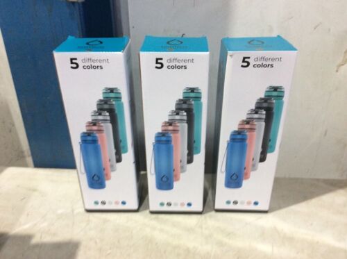 Lot of (3) Bottlerix 32 oz Motivational Water Bottles  - Lot 644