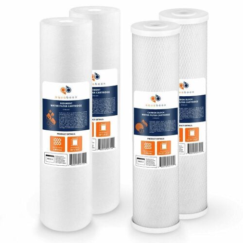 Big Blue CTO Carbon Block & Sediment 20” x 4.5" Replacement Filter Cartridges Set - Lot 652
