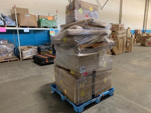 Pallet of Salvage Returns Marked "Broken Glass" - Lot 654