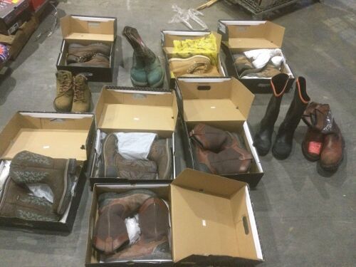 Lot of (11) Brazos Work Boots - Multiple Sizes & Styles  - Lot 799