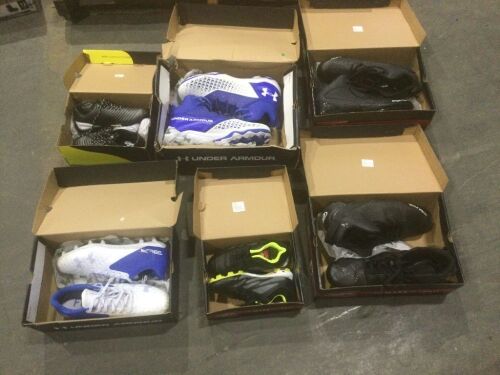 Lot of (6) Pairs of Cleats - Multiple Sizes & Styles - Lot 809