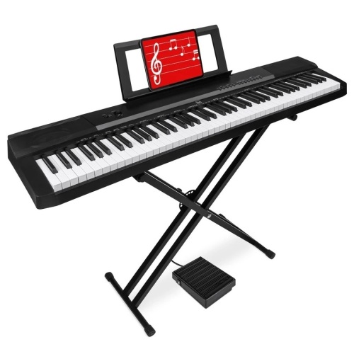 8-Key Digital Piano Set w/ Semi-Weighted Keys, Stand, Sustain Pedal - Lot 881