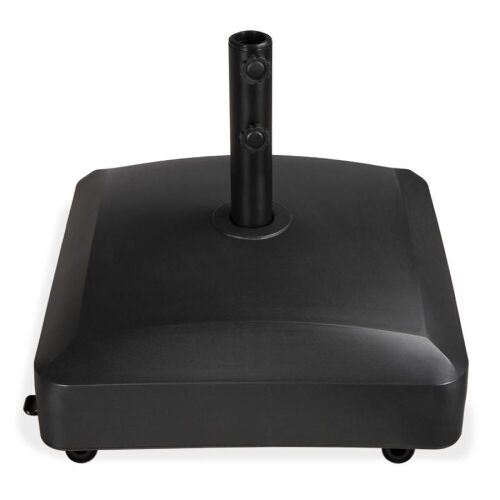 Fillable Mobile Umbrella Base Stand w/ 4 Wheels, 2 Locks, 123lb Capacity - Lot 1030