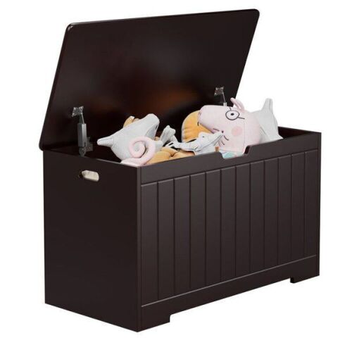 Homfa Kids Toy Chest with Flip-Top Lid with 2 Safety Hinges - Lot 1158