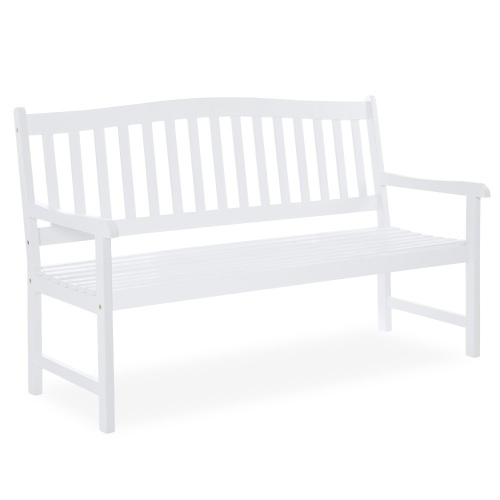 60-inch Classic Acacia Wood Outdoor Bench for Patio, Garden, Backyard, Porch. Appears New - Lot 71