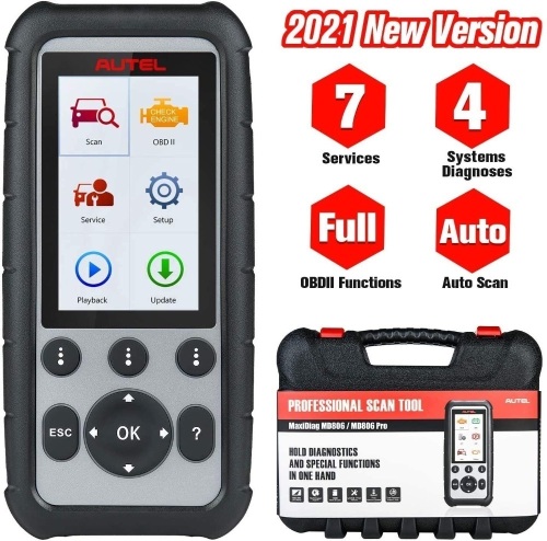 Autel MaxiDiag MD806 Pro OBD2 Scanner with All Systems Diagnosis, Oil Reset, EPB, SAS, BMS, DPF, Throttle A/F, AutoScan (Upgraded Ver. of MD806, MD808). Appears New. Untested E-Commerce Return - Lot 84
