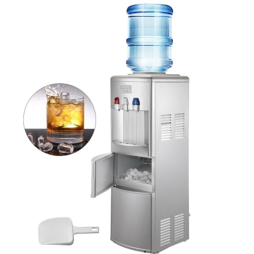 VEVOR 2 In 1 Water Cooler Dispenser with Ice Maker Hot and Cold Top Loading 3 to 5 Gallon Bottle. Appears New. E-commerce Return - Lot 87