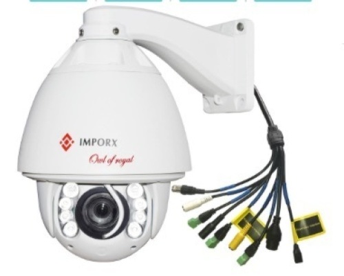 Lot of (5) IMPORX Auto Tracking PTZ IP Camera, 20X Optical Zoom, 1080P Outdoor IP66 Waterproof Camera, 500ft Night Vision, Motion Detection, Support Micro SD Card and P2P. & (1) PoE Connector Switch. E-Commerce. Appear New/Untested.  - Lot 98