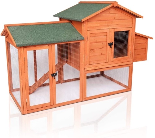 LAZY BUDDY Chicken Coop, 41” Wooden Chick Cage with Egg Box. Unknown Condition E-Commerce Return - Lot 125