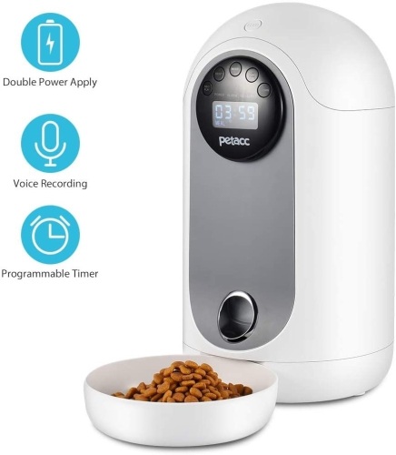 Petacc Automatic Pet Feeder Food Dispenser for Cats and Small Dogs. Appears New - Lot 409