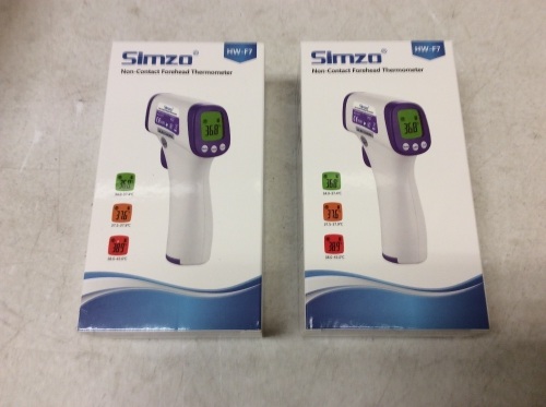 Lot of (2)- Forehead Infrared Thermometer Digital Thermometer. New - Lot 426
