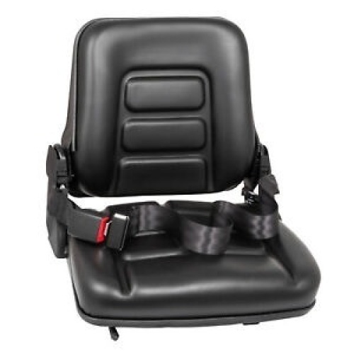 Black Seat For Excavator,Forklift,Skid Loader,Backhoe or Dozer. Telehandler belt. Appears New - Lot 445
