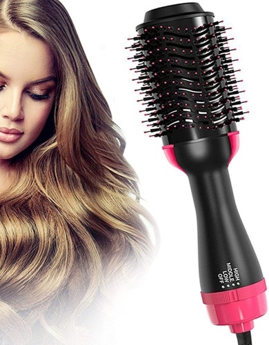 Hot Air Brush,Hair Dryer Brush, Hair Dryer and Volumizer Salon Negative One Ionic Step Hair Straightener Brush.  - Lot 448