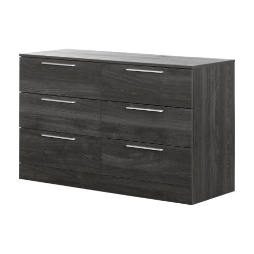 South Shore Step One Essential 6 Drawer Double Dresser, 51.25W x 19D x 31.25H in., Gray Oak Finish. Appears New. - Lot 465