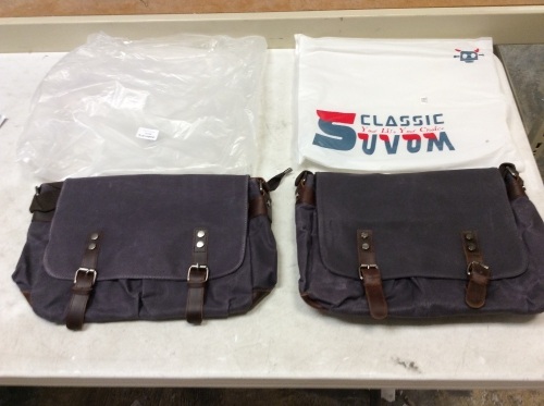 Lot of (2) New Suvom Canvas Messenger Bags - Lot 475