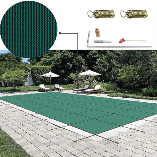 VEVOR Mesh Pool Safety Cover, 16X32 FT, Rectangular In-Ground Winter Pool Cover. Appears New.  - Lot 490