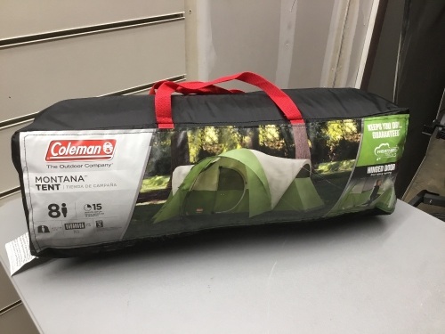 Coleman 8-Person Tent for Camping | Elite Montana Tent with Easy Setup. Unknown Condition E-commerce Return - Lot 503
