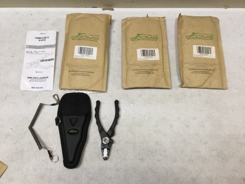 Lot of (3) New Booms Fishing Pliers with Holster and Lanyard - Lot 505