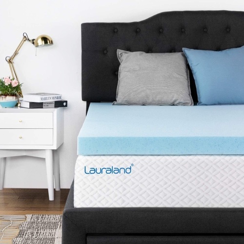 Lauraland 3" Gel Memory Foam Mattress Topper.  Full XL. New - Lot 527