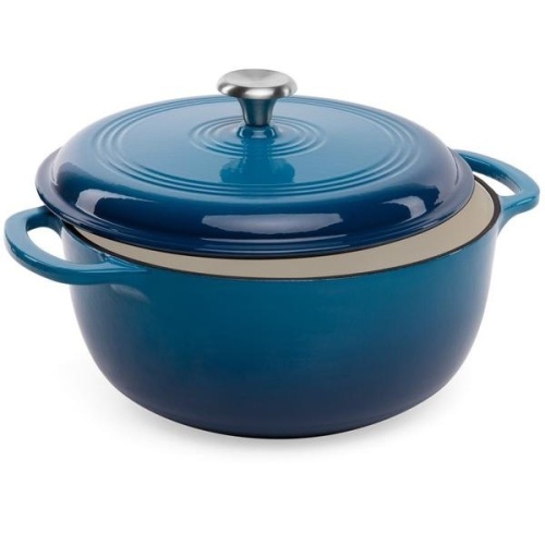 6qt Non-Stick Enamel Cast-Iron Dutch Oven Kitchen Cookware w/ Side Handles. NEW - Lot 616