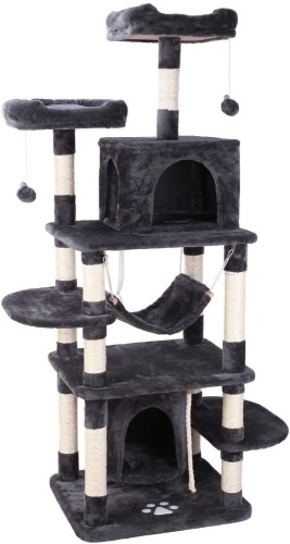 pedy Large Cat Tree/Tower with Fluffy Balls/Perch Hammock/Rope. Appears New - Lot 733