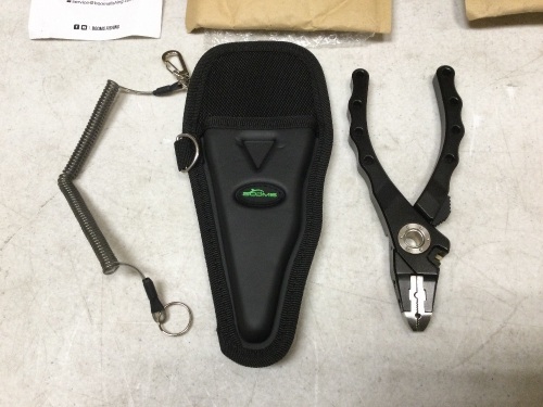 Lot of (3) New Booms Fishing Pliers with Holster and Lanyard - Lot 800