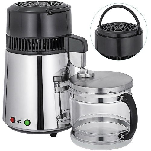 VEVOR Home Water Distiller Purifier Machine 4L Stainless Steel Interior 750W. E-Commerce. Untested.  - Lot 804