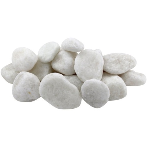 Lot of (2) Cases of Rain Forest Medium Snow White Pebbles (20 pounds). Appear New.  - Lot 819