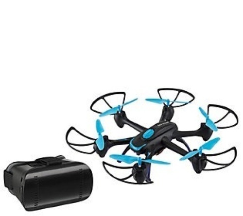 NIGHT HAWK HEXACOPTER DRONE W/ WI-FI CAMERA &  VR Goggles. Appears New/Untested.  - Lot 833