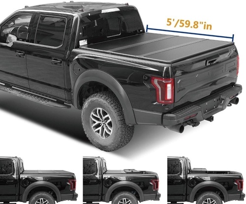 5ft (58.6in.-59.5in.) Soft Tri Fold Truck Bed Compatible with 2005-2020 Frontier & 2009-2012 Suzuki Equator Tonneau Cover Not for Track Sys. & Roll Bar. Appears New - Lot 857