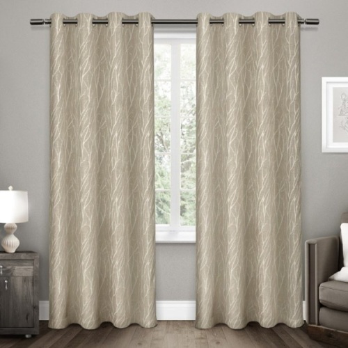 Pair of Exclusive Home Forest Hill Woven Room Darkening Grommet Curtain Panels. Appear New. - Lot 907