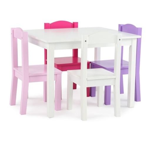 Tot Tutors Friends Kids 5-Piece Rectangle Table and Chair Set. Appears New.  - Lot 915