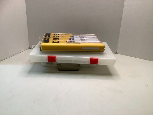 Lot of (3) Fishing Storage Containers, Crack on corner, Ecommerce Return - Lot 182
