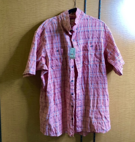 Red Head Men's 2X, Orange Button up Shirt, Appears New - Lot 183