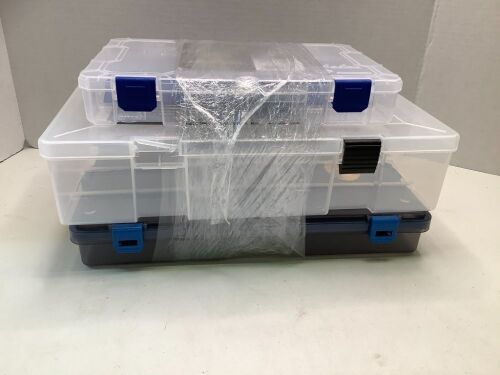 Lot of (3) Fishing Lure Containers, Broken Latch, Ecommerce Return - Lot 192
