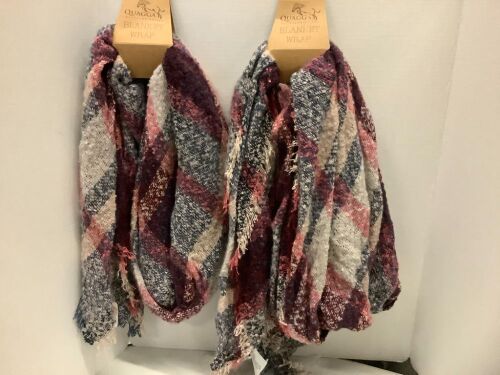 Lot of (2) Blanket Wrap Scarf, Appears New - Lot 324