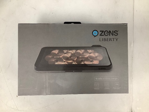 ZENS Liberty 16 Coil Dual Wireless Charging Pad with Glass Surface - 2x15W Output - Lot 303
