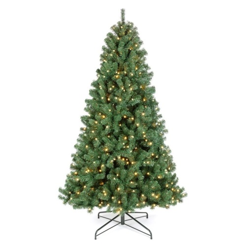 Pre-Lit Instant No Fluff Artificial Spruce Christmas Tree w/ Memory Branches - 9ft - Lot 1219