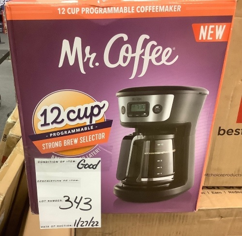 Mr. Coffee 12 Cup Programmable Coffee Maker - Lot 343