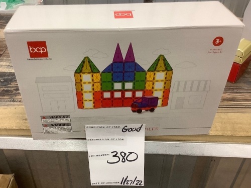 Kids Magnetic Tiles STEM Construction Toy Building Block Set - Lot 380