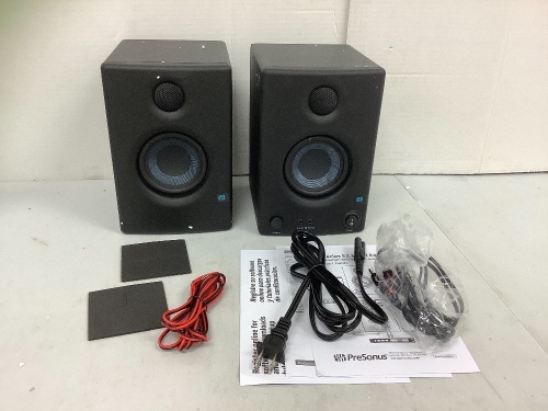 PreSonus Media Reference Monitors, Powers Up, E-Commerce Return - Lot 20