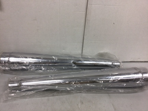 Chrome Deeper Rumble Slip On Muffler Exhaust, E-Comm Return - Lot 45