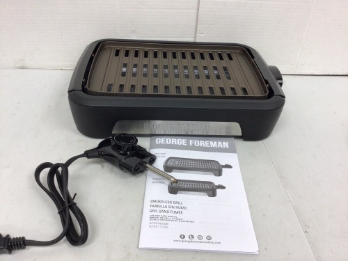 George Foreman Smokeless Grill, E-Comm Return - Lot 145