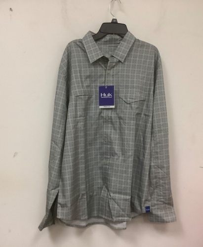 HUK Mens Long Sleeve Button Down, Medium, Appears New - Lot 435