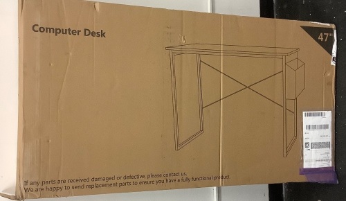 Wood and Metal Computer Desk, Appears New - Lot 504