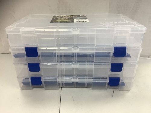 Lot of (4) Tackle Boxes, Some Damage, Missing Latches on 1 Box, E-Commerce Return - Lot 508