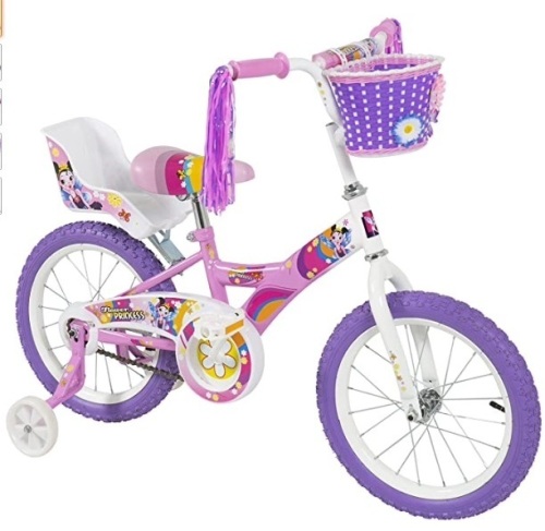 BCP 16" Girl's Flower Princess Bike W/Training Wheels, Appears New - Lot 509